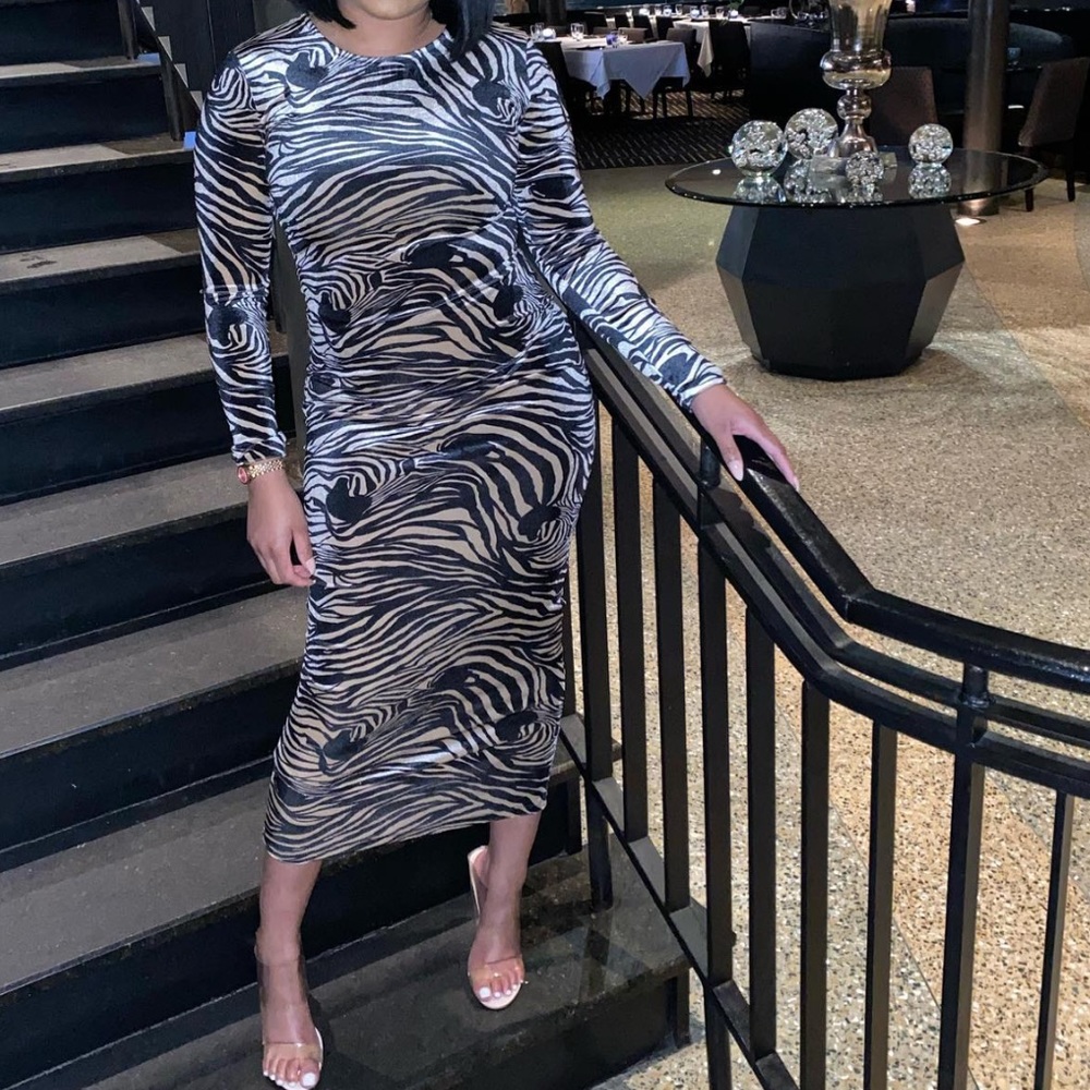 Zebra print dress